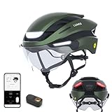 Lumos Ultra E-Bike Smart-Helm | NTA 8776 Zertifiziert | LED-Front- & Rücklichter | Einziehbares Visier | App-Steuerung | Für E-Bike, Scooter, Radfahren | Erwachsene, Männer, Frauen