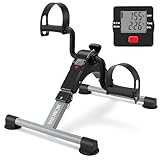 Under Desk Pedal Exerciser Mini Bike für Beine/Arme - Faltbarer Peddler mit LCD-Display für Zuhause/Büro