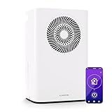 Klarstein CircleDry 12L Smart Luftentfeuchter, WLAN-App-Steuerung, Leise 38 dB, 24h Timer, Kontinuierliche Entwässerung, Feuchtigkeitsregulierung, Tragbar für Wohn- & Büroräume bis 24 m²