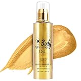 Body Luminizer, Flüssiges Schimmer Make up, Liquid Highlighter Makeup, Körper Highlighter Öl Body Luminizer, Glitzer Körper Glow Schimmer Makeup für Gesicht Körper Bein 01