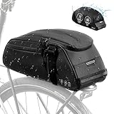 Eyein Fahrradtasche für Gepäckträger, 8L wasserdicht & reflektierend Fahrrad Gepäckträgertasche mit Mehreren Fächern - als Umhängetasche, Handtasche und Fahrradtasche für Pendeln mit Regenschutz