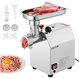 VEVOR elektrischer Fleischwolf mit 2,04 kg/min Kapazität, industrieller 600 WTisch-Fleischwolf mit Klinge & Mahlplatte, Wurstmaschine, kommerzieller Fleischwolf aus Edelstahl für Küche Restaurant