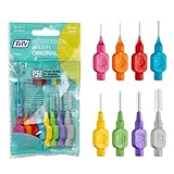 TePe Interdental Brush, Original, Mixed Pack, 0.4-1.3 mm/ISO 0-7, 8pcs, plaque removal, efficient clean between the teeth, tooth floss, for narrow gaps