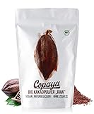 Copaya Kakaopulver BIO 500g, Rohes Kakao Pulver aus biologischem Anbau, Ungesüßt, Unverwechselbares & Intensives Aroma, Aus Hochwertigen Kakaobohnen, 11% Fett, Stark Entölt, 500g