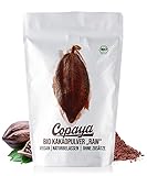 Copaya Kakaopulver BIO 500g, Rohes Kakao Pulver aus biologischem Anbau, Ungesüßt, Unverwechselbares & Intensives Aroma, Aus Hochwertigen Kakaobohnen, 11% Fett, Stark Entölt, 500g