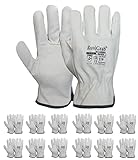 Ruvigrab - Arbeitshandschuh aus natürlichem Blumenleder | Gartenhandschuhe | Lederhandschuhe | Lederhandschuhe | Arbeitshandschuhe | Größe 10