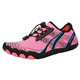 Slip On Damen Schuhe Schwimmschuhe Damen 39 Damen Leichte Schwimmschuhe für Herren und Damen, Tauch-/Strandschuhe, Barfuß-Tauchschuhe, Winter Boots Men Walking Schuhe Damen Leicht Damen (Pink, 37)