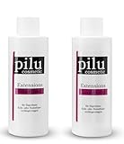 pilu cosmetic Extensionspflege Kunsthaar und Echthaar Verlängerung (Haarverlängerung - Extensions) schont Haar und Bonding (Shampoo & Conditioner SET, 1000ml)