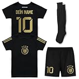 Deutschland Fußballtrikot-Set personalisiert für Jungen & Mädchen – mit deinem Namen & Nummer – atmungsaktiv & leicht für EM 2024 Fans