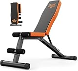 Dskeuzeew Verstellbare Hantelbank Klappbar Trainingsbank Schrägbank mit 8-Fach Verstellbarer Fitness Schrägbank für Ganzkörper-workout 300KG Gewichtskapazitäts