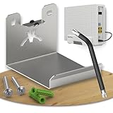 Fritzbox 6690 Wandhalterung aus Deutscher Produktion| Edelstahl Fritzbox Halterung geeignet für Fritzbox 6690 Cable| Fritzbox Wandhalterung inkl. Montagezubehör | Fritzbox 6690 Cable Wandhalterung
