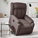LAPOOH Relaxsessel mit Aufstehhilfe Braun Kunstleder, Fernsehsessel, Kinosessel, Lesesessel, Tv Sessel, Ohrensessel, Armsessel, Seselstuhl Wohnzimmer - 3205280