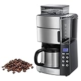 Russell Hobbs Kaffeemaschine mit Mahlwerk Thermokanne [Digitaler Timer, Brausekopf für opt. Extraktion & Aroma] Grind&Brew (max 10 Tassen, 3-stufige Mahlgradeinstellung) Filterkaffeemaschine 25620-56