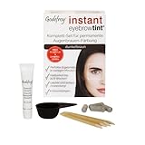 Godefroy Instant Eyebrow Tint, Augenbrauenfarbe EU-Rezeptur, Färbeset Dunkelbraun, 1-er Pack (1x 4 Stück)