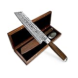 adelmayer® Damastmesser - Kiritsuke Messer (Klinge: 21,2 cm) - handgeschliffen - Damast-Küchenmesser aus japanischem Profi-Damaszener-Stahl - mit Holzgriff & edlem Zubehör