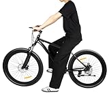 Tyvotrend Mountainbike 26 Zoll City Bike mit 21-Gang Scheibenbremsen, Verstellbares (31,5-37,4 Zoll) Sitz, Fahrrad für Mädchen, Jungen, Herren und Damen, Schwarz