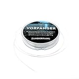 Zanderfang - Zander Vorfach Fluorocarbon – Angel-Schnur für Zander, Barsch und Forelle – Vorfach-Schnur Vorfänger - 0,32mm - 50m, Zanderangeln