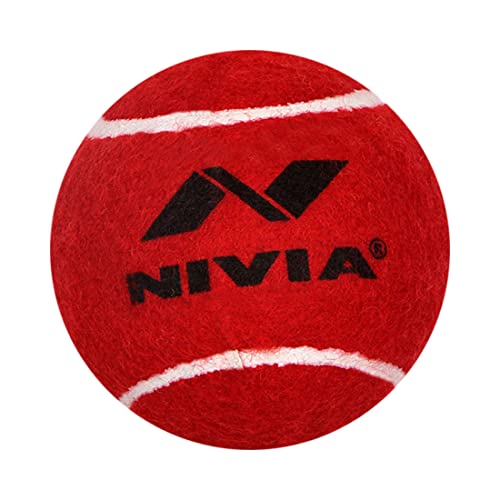 Nivia schwere Tennis Ball Cricket Ball (6 Stück), rot