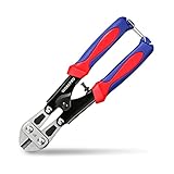 WORKPRO Bolzenschneider 210mm, bis Ø2,3mm, CR-MO/Gummigriff, Mini Seitenschneider mit Schloss