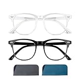 Solmoon Blaulichtfilter Brille Herren Satz 2 | Blaulichtfilter Brille Damen | Blue Light Glasses | Blaulicht Brille | Blaufilter Brille Herren | Blaufilter Brille Damen | Brille Mit Blaulichtfilter