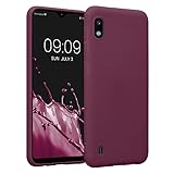 kwmobile Hülle kompatibel mit Samsung Galaxy A10 Hülle - weiches TPU Silikon Case - Cover geeignet für kabelloses Laden - Bordeaux Violett