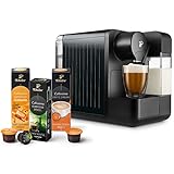 Tchibo Cafissimo „milk“ Kaffeemaschine Kapselmaschine inkl. 30 Kapseln für Caffè Crema, Espresso, Kaffee und Milchspezialitäten, Schwarz