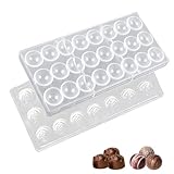 2 Stück Transparent Schokoladenform Loch Schokolade Form Pralinenform DIY Schokoladenformen Wiederverwendbare Schokolade Schokoladen formen Plastik Pralinenform für Chocoate Kuchen Süßigkeiten