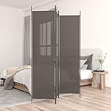 Myheimly Paravent,Raumtrenner Raumteiler Trennwand Umkleide Sichtschutz Spanische Wand Wohnzimmer Schlafzimmer,Stoff ParaventAnthrazit,150 x 200 cm