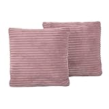 KiddyMoon Kinderkopfkissen 2Er Set Kissen 30X30cm Weiches Kinderkissen Für Sofa Oder Kinderzimmer Mit Weicher Struktur, Violett,2Er Pack