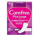 Carefree Slipeinlagen Plus Large mit leichtem Duft (48 Stück), super saugstarke & extra breite Slipeinlagen, um Flüssigkeiten sofort einzuschließen, Größe Large