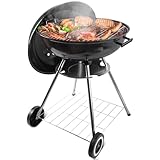 gzcmxh Outdoor Holzkohlegrill Emaille Apfelform Tragbar Camping Grill Grill Holzkohle Kugelgrill Camping Picknick Holzkohlegrill Barbecue Holzkohlegrill (55,9 cm Apfel)