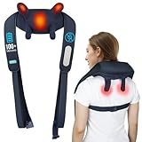 ALLJOY Shiatsu Nackenmassagegerät mit Wärme, kabelloses 4D Tiefen Knetmassagegerät zur Linderung von Nacken, Schulter und Rücken, Geschenk für Männer, Frauen, Väter, Mütter