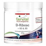 Fairvital | D-Ribose Pulver - mit Vitamin B3 und B5 - VEGAN - 300g