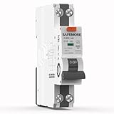FI/LS-Schalter, TÜV-zertifizierter 30mA Fehlerstromschutzschalter, 1P+N 6kA FI-Schalter mit RCBO 16Amp Nennstrom RCD-geschützter Leistungsschalter, 230V, Typ A, DIN-Schienen-Montage, Kurve C