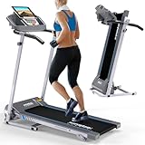 KINETIC SPORTS Elektrisches Laufband KST2700FX, Klappbares Laufband für Zuhause bis 10 km/h - Kraftvoller 1PS Motor, Tablet-Halterung, 12+1 Programme, LCD-Display, GEH- und Lauftraining, bis 120 kg