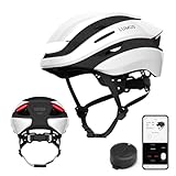 Lumos Ultra Smart-Helm | Fahrradhelm | Vorder- und Rücklicht (LED) | Blinker | Bremslichter | Bluetooth-Verbindung | Erwachsene: Herren, Damen (Jet White, Größe: M-L)
