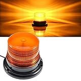 Dinfu LED Rundumleuchte Gelb Warnleuchte Magnet Orange LED für Auto LKW 12V Warnlicht Blinkleuchte Strobe Beacon Light