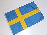 generisch Schweden Fahne/Flagge 30x45 cm mit Hohlsaum