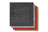 andiamo Teppichfliesen selbstklebend und zuschneidbar 40 x 40 cm - Bodenbelag aus Nadelfilz zuschneidbare Filzplatten selbstklebend 4 m² - 25 Stück Standard Anthrazit