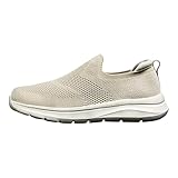 Herren Leicht Sommer Freizeitschuhe - Flache Mesh Slipper Laufschuhe Ohne SchnüRsenkel Sportschuhe - Slip On Turnschuhe Walkingschuhe Tennis Fitness Jogging Sneaker StraßEnlaufschuhe FüR Alltag