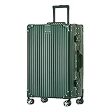 Aoliwei Koffer Handgepäck · Grün · Alu-Rahmen · Hartschalen in Polycarbonat · Trolley Reisegepäck · Reisekoffer mit 4 Doppelräder · TSA Zahlenschloss · L-68cm