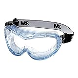 3M Fahrenheit Schutzbrille 71360-00012, Vollsichtbrille, Kratzfest, Staubdicht, bequeme Passform, indirektes Belüftungssystem, Bietet Platz zum Tragen einer Korrektionsbrille, AS/UV, PC, Klar