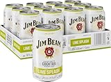 Jim Beam Bourbon & Lime Splash Dose | Kentucky Straight Bourbon Whiskey mit Limettenlimonade | eine perfekte Mischung | 10% Vol | Einweg, 12 x 330ml
