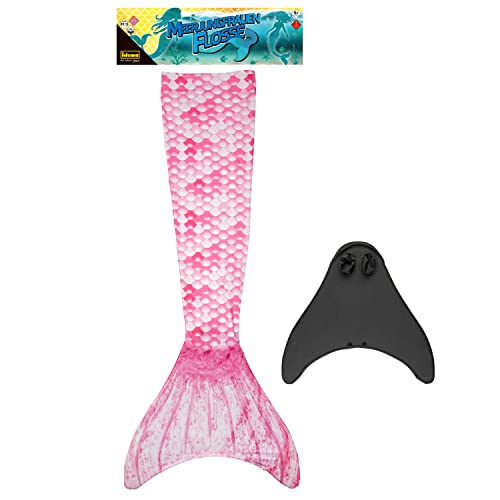 Idena 40601 - Meerjungfrauen-Schwanz mit Monoflosse, Größe XS/S, in Pink, Meerjungfrauen-Flosse für Kinder ab 6 Jahren, zum Schwimmen und für aufregende Tauchabenteuer im Wasser