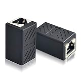 JBSTK 2 Stück RJ45 Kupplung Ethernet LAN Kabel Adapter Verbinder Netzwerk Modular Netzwerkkoppler für LAN Kabel, Netzwerkkabel, Patchkabel, Ethernet Kabel, Internet Kabel, RJ45 Coupler