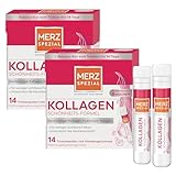 Merz Spezial Kollagen Schönheits-Formel Trinkampullen - Hochwertige Beauty Ampullen mit Kollagen-Hydrolysat-Komplex, Biotin, Niacin, Zink, Vitamin C & E - 2 x (14 x 25 ml)