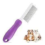 Katzenbürste Hundebürste Unterfellbürste Flohkamm Hundebürste Kurzhaar,Stainless Steel Pet Grooming Kamm für Kleine und Große Hunde,Entfernen Entwirren Knoten und Schwebendes Haar(B)