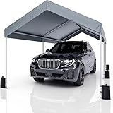 Carport 3x6 m Zeltgarage Carport mit Dach, UV-beständig wasserdicht Garagenzelt Unterstand Lagerzelt Weidezelt Garagenüberdachung für Auto, LKW, SUV, Boot, Auto Garage Zelt für Garten Party