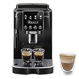 De'Longhi Magnifica Start ECAM222.20.B, Kaffeevollautomat mit Milchaufschäumdüse, für Cappuccino, mit Espresso-Direktwahltase und 2x Espresso Funktion, 13-stufiges Kegelmahlwerk, 1450 W, Schwarz