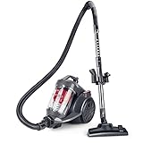 Fakir BL 240 Trend Staubsauger beutellos 700 W, Staubsauger ohne Beutel, Zylinderform, kabelgebunden, Zyklonen-Saugsystem mit HEPA-Filter, Edelstahl Teleskoprohr & 9m Aktionsradius, Anthrazit/Rot